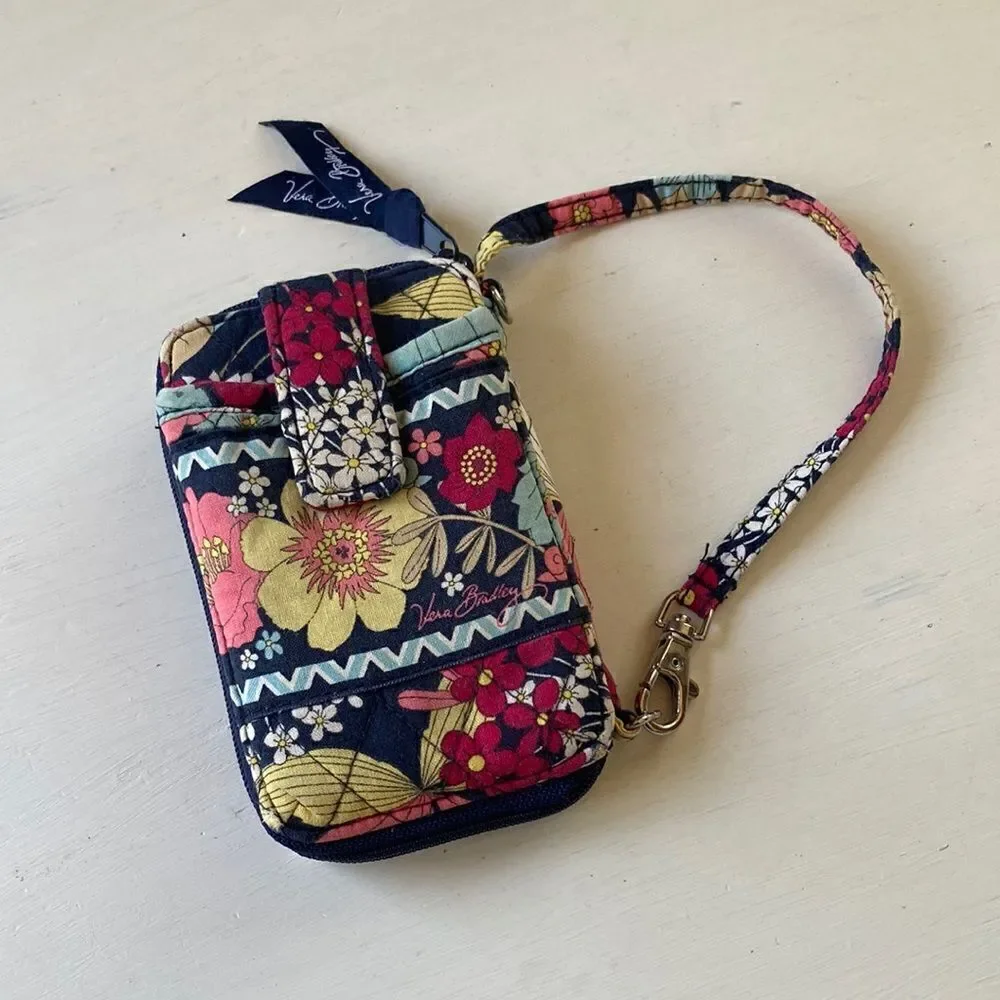 Vera Bradley Floral Happy Trail Carry It All Wristlet